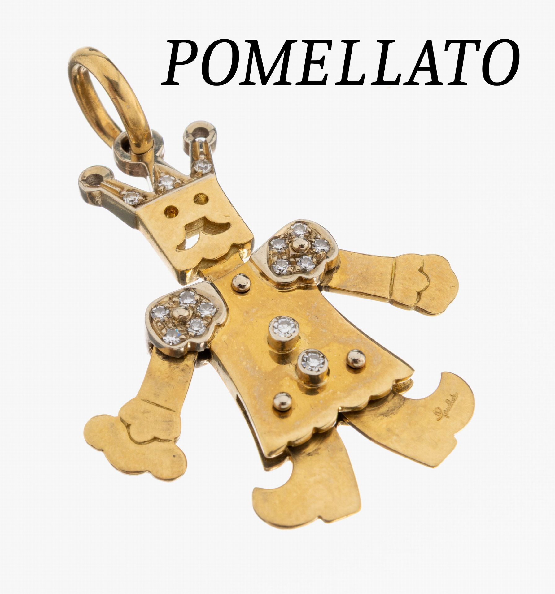 18 kt Gold POMELLATO Brillant-Anhänger, GG/WG 750/000, in