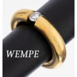 18 kt Gold WEMPE Brillant-Spannring, GG 750/000, Brillant