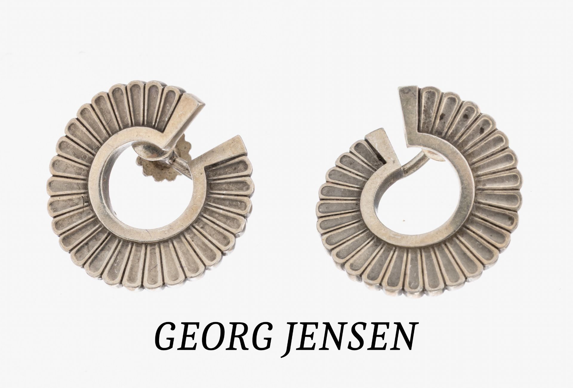 Paar GEORG JENSEN Ohrschrauben, Dänemark nach 1945, 925er