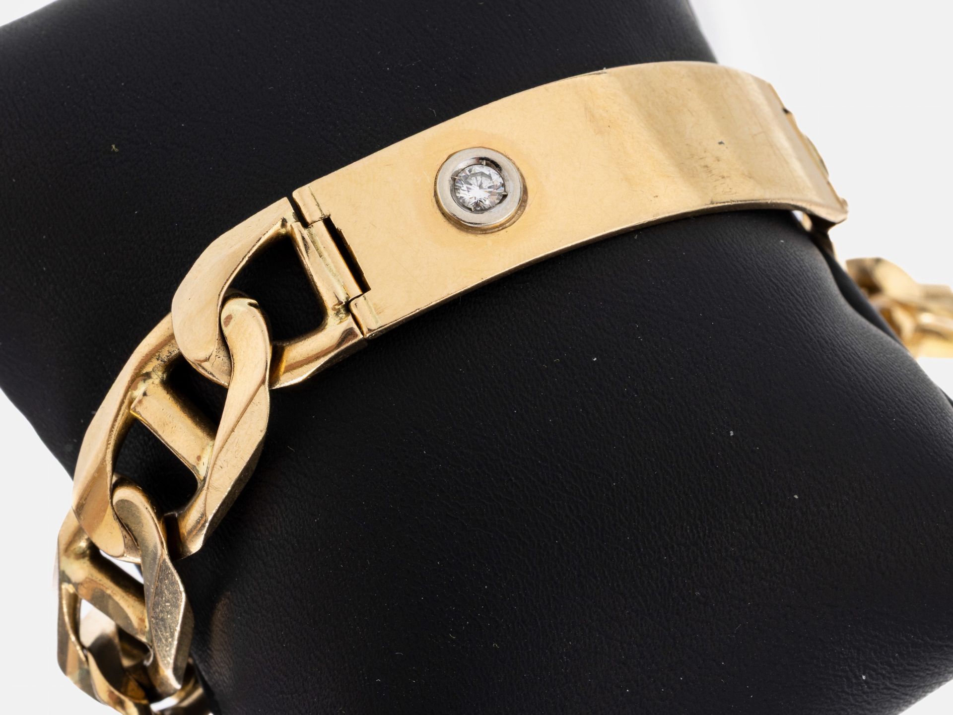 14 kt Gold Brillant-Armband, GG/WG 585/000,schwere