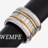 18 kt Gold WEMPE Diamant-Ring, WG/GG 750/000, 22