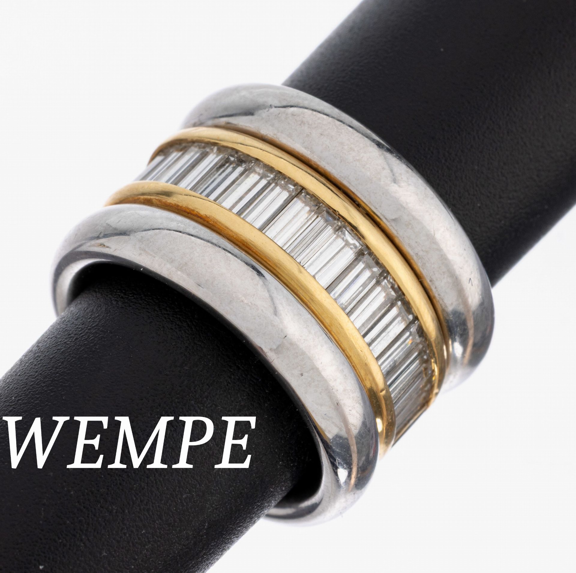 18 kt Gold WEMPE Diamant-Ring, WG/GG 750/000, 22