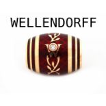 18 kt Gold WELLENDORFF Ronde 'Kirsche', GG 750/000, rotes,