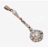 14 kt Gold Art-Deco-Diamant-Anhänger, um 1920, GG 585/000