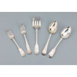 Konvolut 5 Vorlegeteile, 925er Silber, best. aus: 1