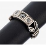 8 kt Gold Diamant-Ring, um 1920, WG 333/000 gepr.,