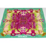 HERMES Seidencarree, 100% Seide, Modell Grand Manege,