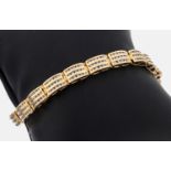 14 kt Gold Brillant-Armband, GG 585/000, Brillanten zus.