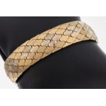 8 kt Gold Armband, GG 333/000, Oberfläche sat. und grav.,