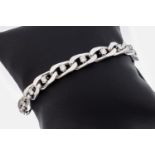 18 kt Gold Brillant-Armband, WG 750/000, schwere