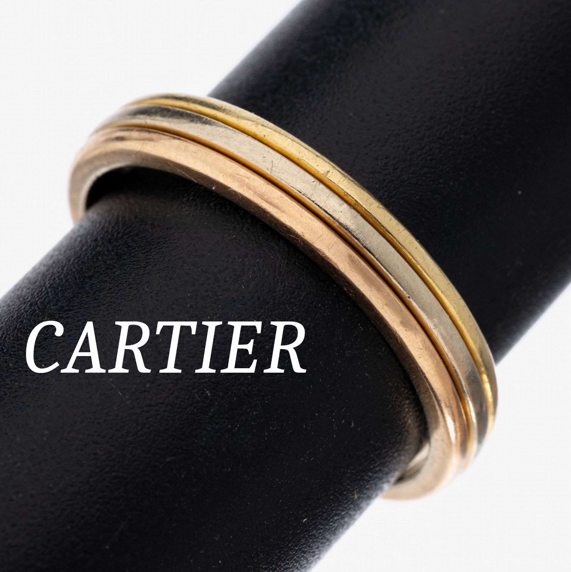 18 kt Gold CARTIER Ring, GG/WG/RG 750/000, pers.