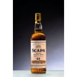 1 Flasche 12 years old Scapa, Single Orkney Malt, ca.