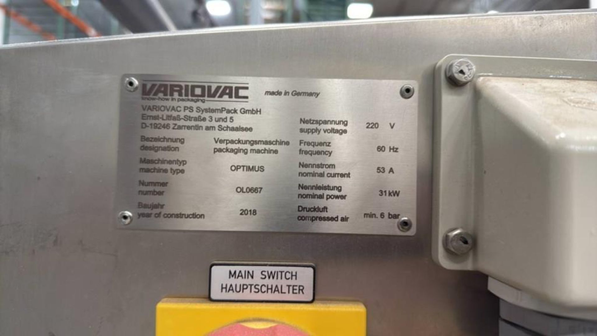 Variovac OPTIMUS Automatic Thermoformer Packaging Machine - Image 23 of 23