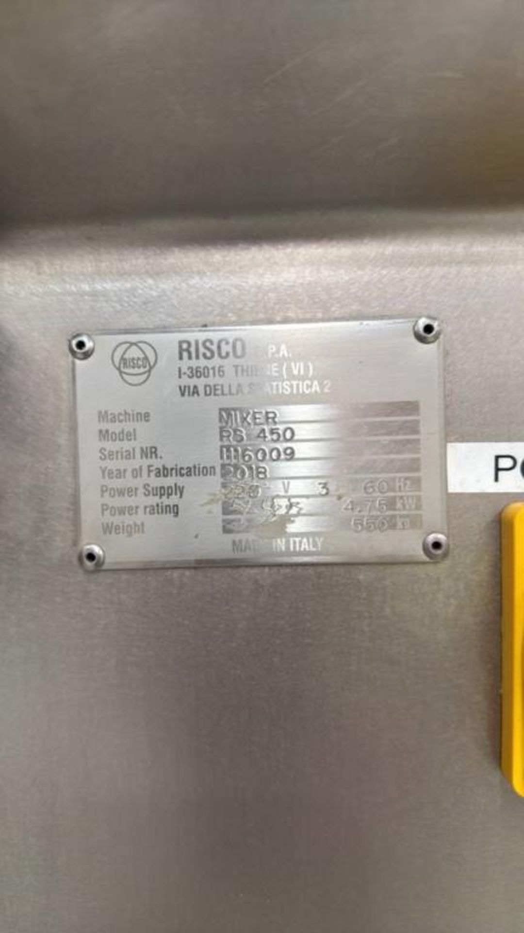 Risco RS 450 Stainless Steel Industrial Mixer - Image 11 of 13