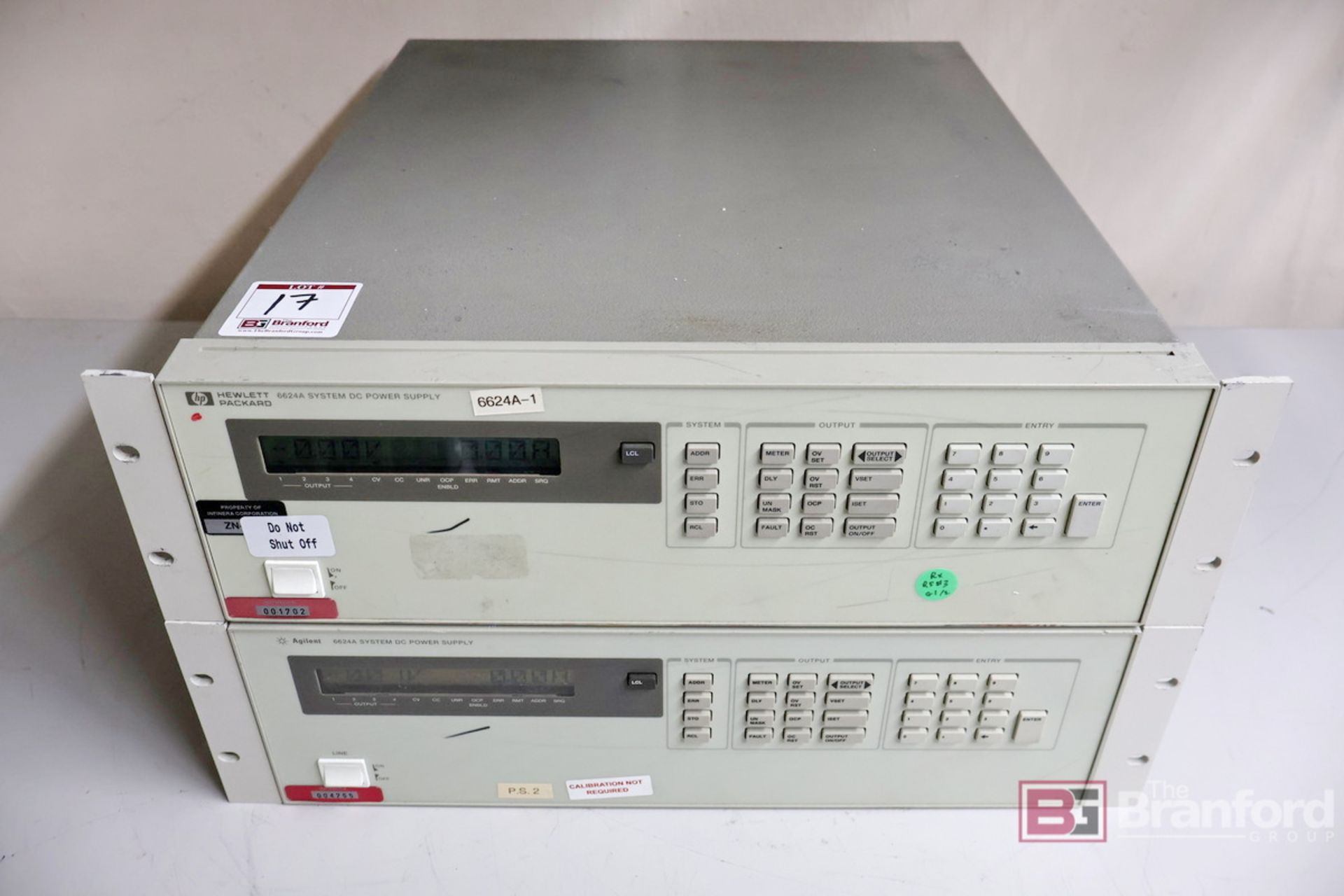 (2) Agilent/Hewlett Packard 6624A System DC Power Supplies
