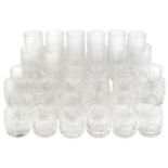 SAINT-LOUIS ‘FONTAINEBLEAU’ SET OF 36 CUT CRYSTAL GLASSES