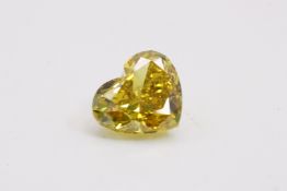 Heart Brilliant Cut 2.01ct Fancy Yellow Colour Natural Diamond - GIA Certificate