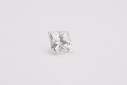 Natural 0.37ct Diamond E Colour IF (Internally Flawless) Princess Cut - GIA Certificate