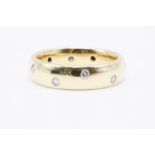 Natural 0.25ct Diamond Wedding Band/ Ring G Colour VS2 Clarity - 18ct Yellow Gold