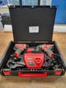 Milwaukee M12 FID Cordless Sub Compact 1/4 Impact Driver, M12 FDD 1/2in Drill Driver, (1) Battery An