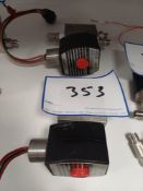 2 No. ASCO EV8327G42 Solenoid Valves. 3 Way ¼ FPT