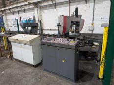 Bomar, Individual 50-360 DG A 2300 PRBMR0137, Shuttle Fed Mitreing Twin Post Automatic Band Saw Line