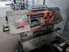 Prosaw, UE-250 A, Horizontal Bandsaw With 4 Sections of Roller Conveyor, Serial Number: 17W070509, Y