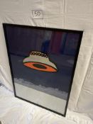 Artist Martin Sharp. Title-Coming Ready or Not 1969. Signed coloured ink silkscreen in eglomise on t