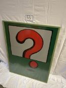 Artist Martin Sharp. Title-Wot? Signed Coloured ink silkscreened in eglomised on transparent acrylic