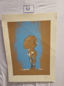 Artist Mode 2. Title-Umbrella - Ecke - Munzstrasse 2009. Hand Finished Screenprint on Somerset Velve