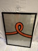 Artist Martin Sharp. Title-Exclamation Coloured ink silkscreened in eglomised on transparent acrylic