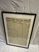 Artist Alexander Trocchi. Title-The Moving Times Braodsheet Poster (Item dimensions (L x D x H): 94