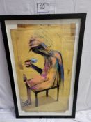 Artist Adam Neate. Title-Tea Drinker, 2007. Signed. Print Edition No. 57/75 Archival pigment print o