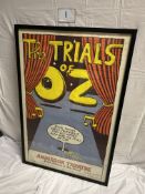 Artist Martin Sharp. Title-The Trials of Oz 1972. coloured ink silkscreen in eglomise on transparent