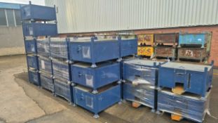 15 x High Quality Steel bins (blue)