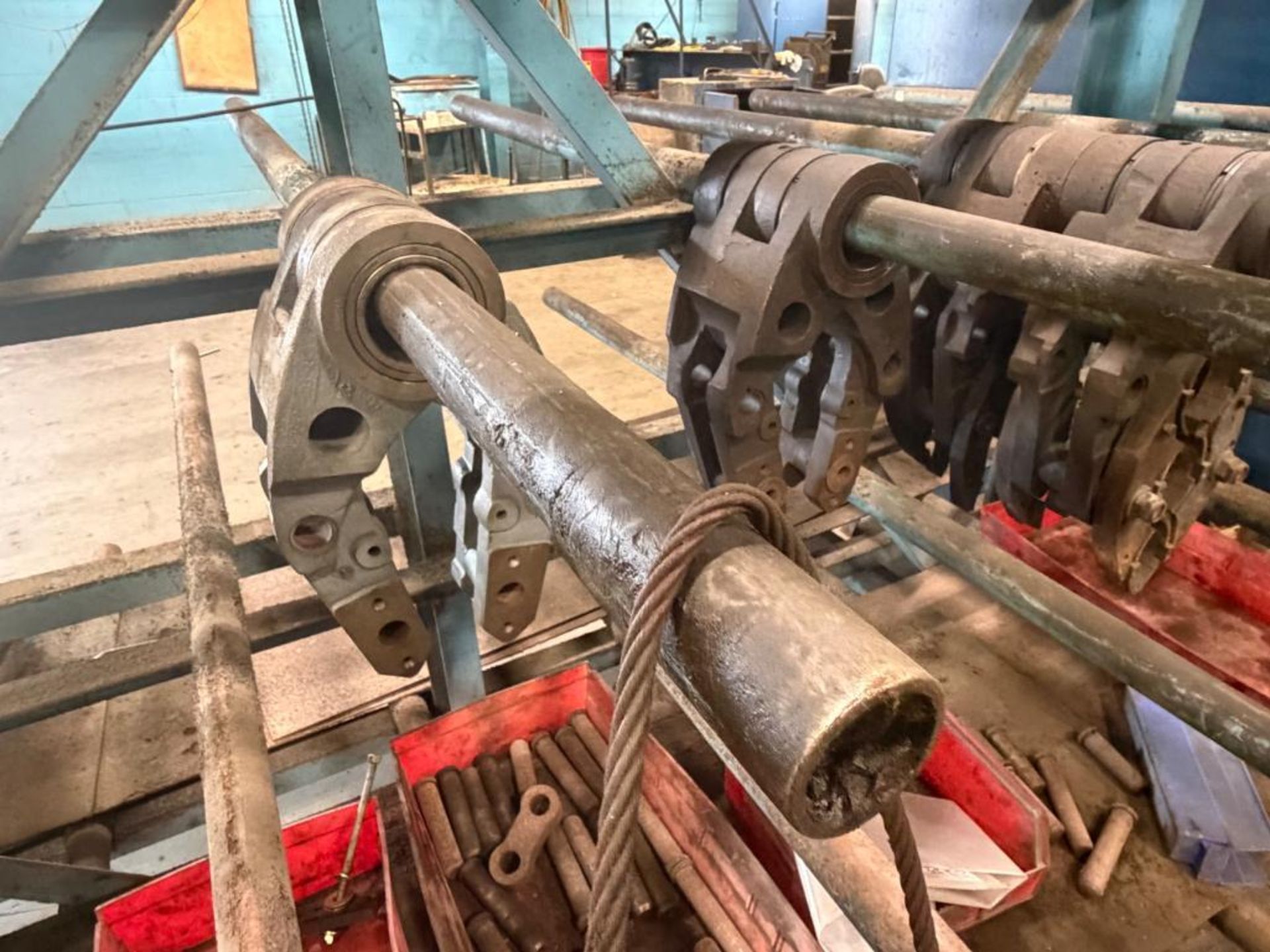 128-inch pipe rack constructed with a robust metal framework designed ...
