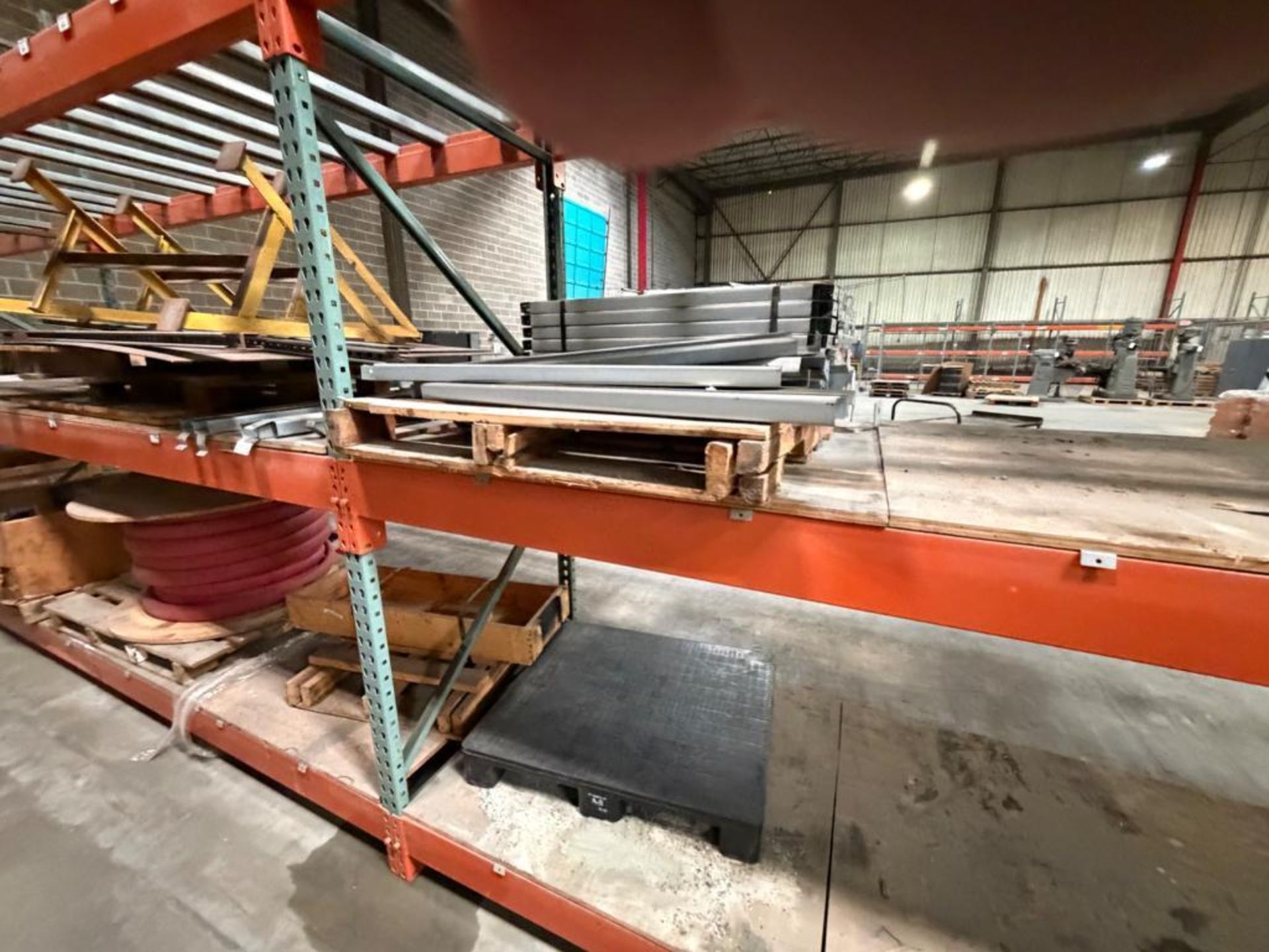 This lot comprises five sections of pallet racking with each section ...