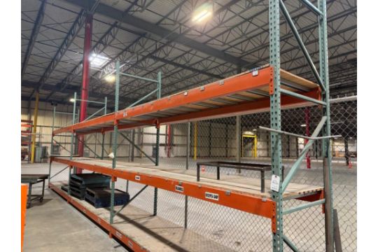 Standing Division For Racking This lot includes seven sections of pallet racking, each standing 12 ...