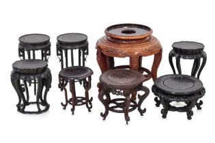 A GROUP OF HARDWOOD STANDS