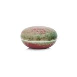 A PEACHBLOOM-GLAZED SEAL PASTE BOX AND COVER, YINSE HE
