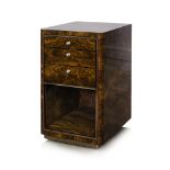 AN ART DECO STYLE BEDSIDE CABINET