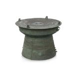 A SOUTH EAST ASIAN BRONZE RAIN DRUM