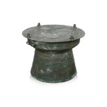 A SOUTH EAST ASIAN BRONZE RAIN DRUM