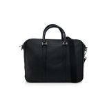 BALLY - A BLACK LEATHER BRIEFCASE