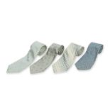 LOUIS VUITTON, FENDI & SALVATORE FERRAGAMO - A GROUP OF FOUR MEN'S DESIGNER TIES