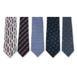 HUGO BOSS, GIORGIO ARMANI, LANVIN & PAUL SMITH: A GROUP OF FIVE MEN'S DESIGNER TIES