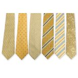 HUGO BOSS, PAUL SMITH AND SALVATORE FERRAGAMO - A GROUP OF SIX MEN'S TIES