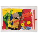 M.F. HUSAIN (INDIAN, 1915-2011) - GANESH WITH VEENA
