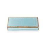 A CONTINENTAL SILVER-GILT AND GUILLOCHÉ ENAMELLED CIGARETTE CASE