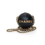 CHANEL SPHERE MINAUDIÈRE BAG IN BLACK QUILTED LEATHER, 2022